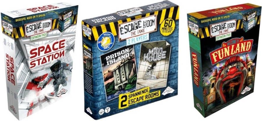 Identity Games Uitbreidingsbundel 3 Stuks Escape Room Space Station & Funland & Mad House