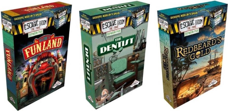 Identity Games Uitbreidingsbundel 3 Stuks Escape Room The Dentist & Funland & Redbeard&apos;s Gold