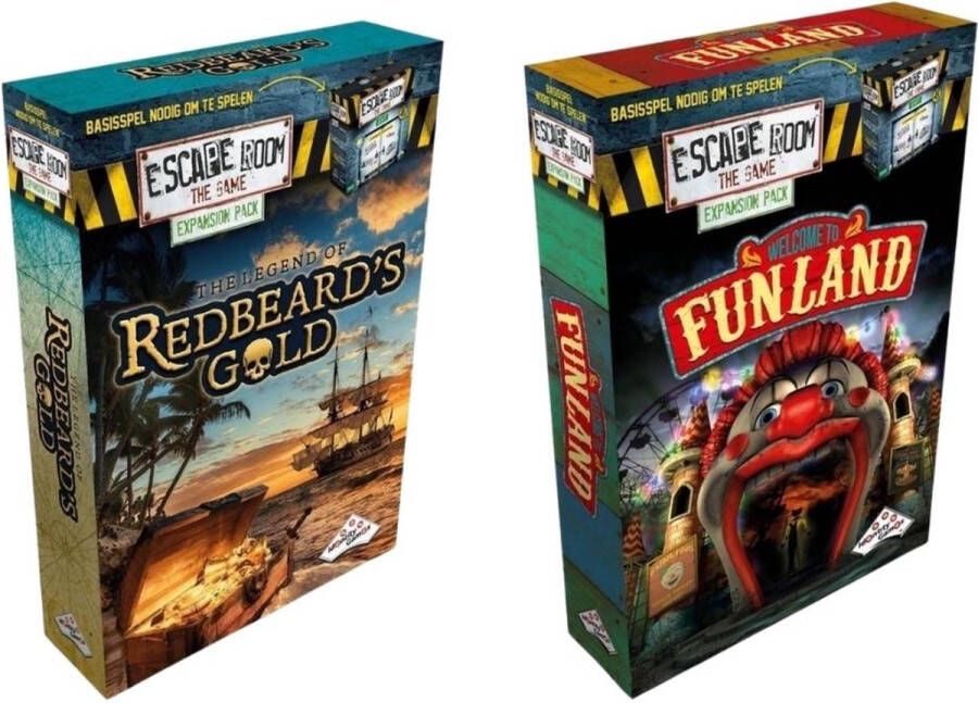 Identity Games Uitbreidingsbundel Escape Room 2 Stuks Uitbreiding Funland & Uitbreiding Redbeard&apos;s Gold