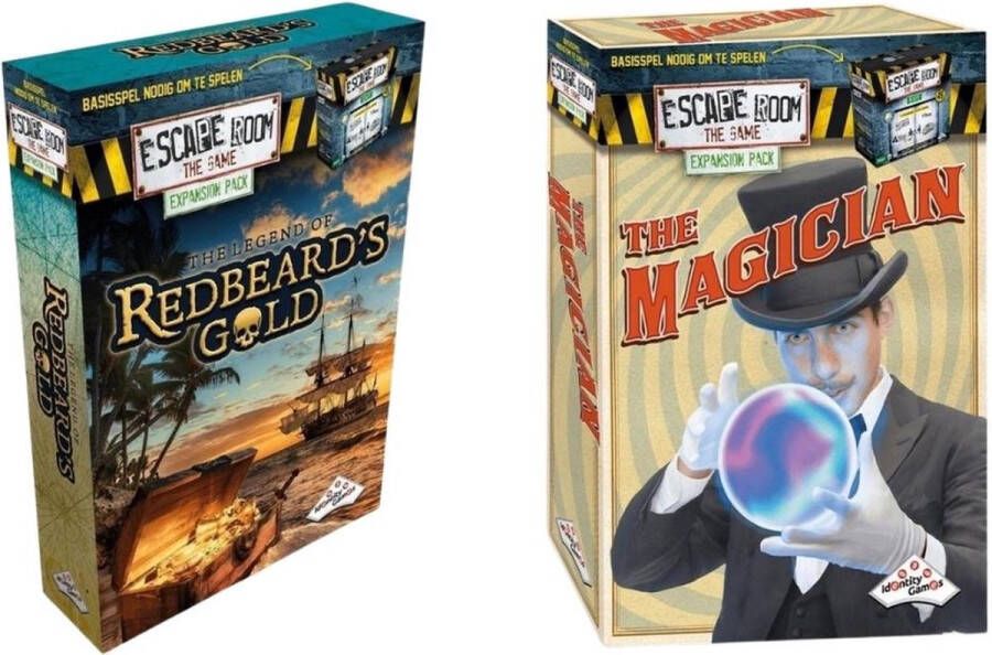 Identity Games Uitbreidingsbundel Escape Room 2 Stuks Uitbreiding Magician & Uitbreiding Redbeard&apos;s Gold