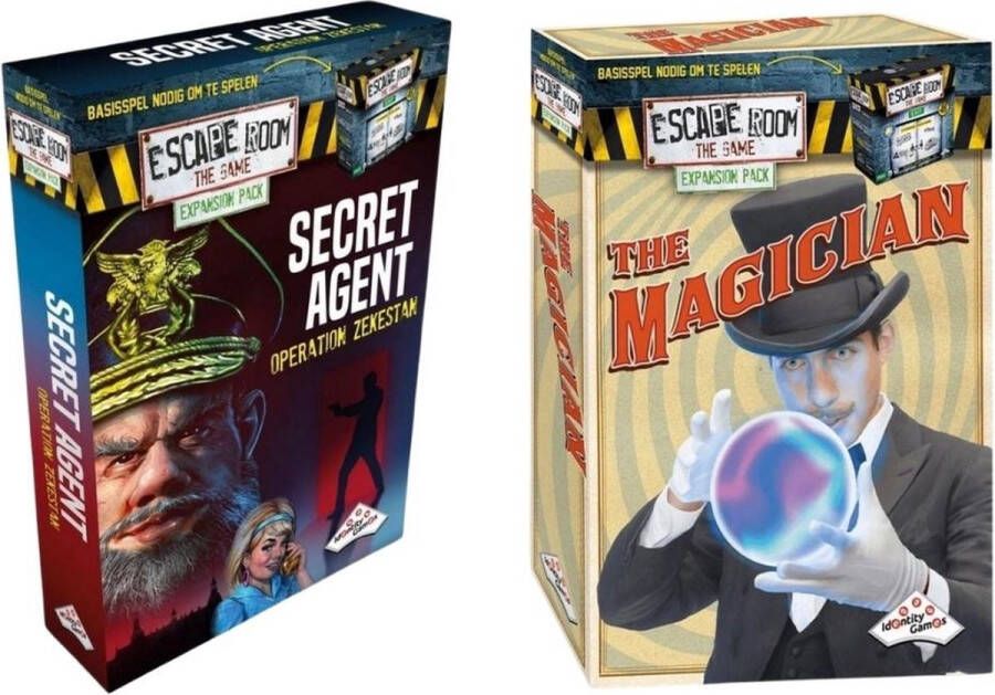Identity Games Uitbreidingsbundel Escape Room 2 Stuks Uitbreiding Magician & Uitbreiding Secret Agent