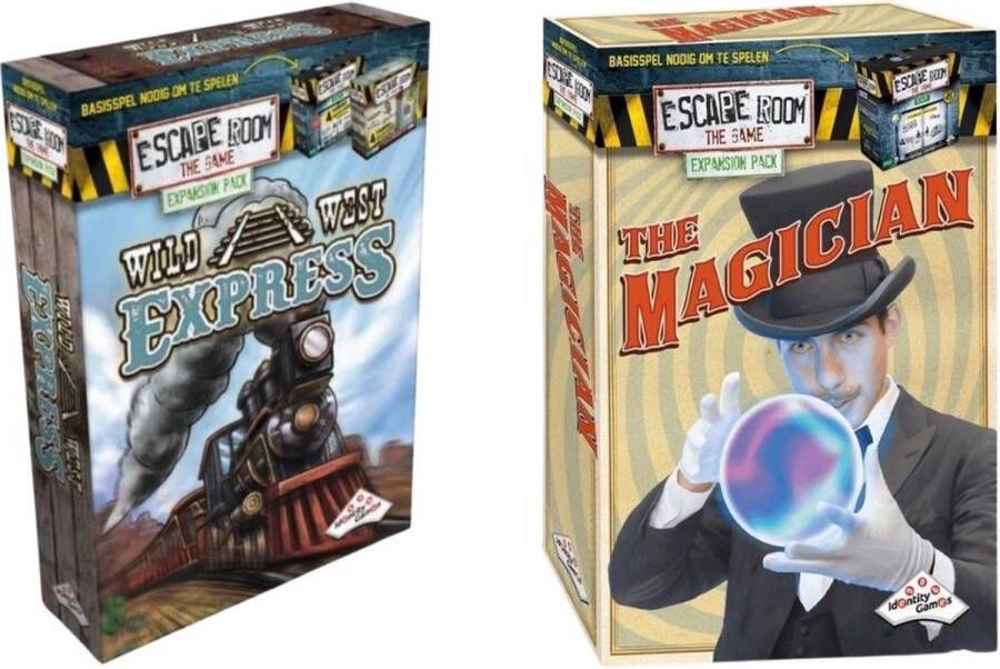 Identity Games Uitbreidingsbundel Escape Room 2 Stuks Uitbreiding Magician & Uitbreiding Wild West