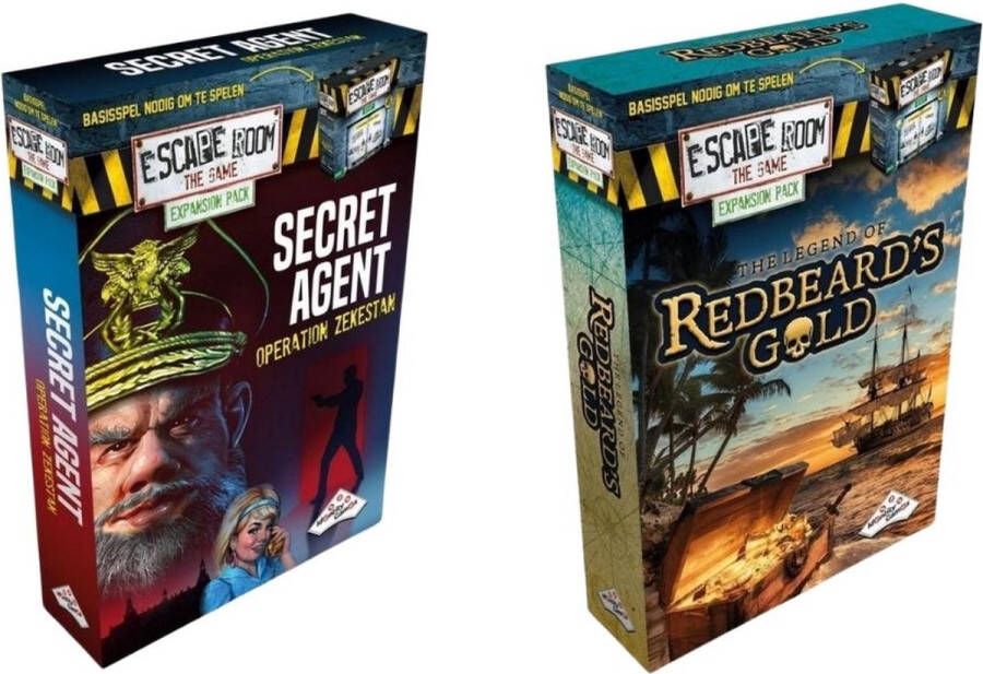 Identity Games Uitbreidingsbundel Escape Room 2 Stuks Uitbreiding Redbeard&apos;s Gold & Uitbreiding Secret Agent