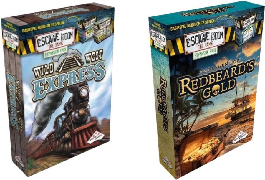 Identity Games Uitbreidingsbundel Escape Room 2 Stuks Uitbreiding Redbeard&apos;s Gold & Uitbreiding Wild West