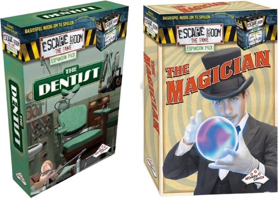 Identity Games Uitbreidingsbundel Escape Room 2 Stuks Uitbreiding The Dentist & Uitbreiding Magician