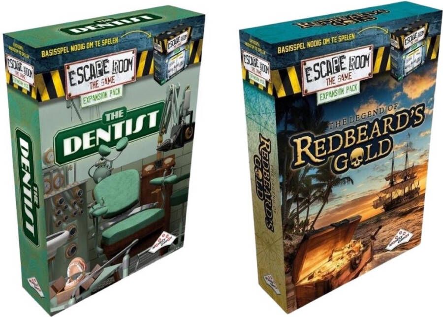 Identity Games Uitbreidingsbundel Escape Room 2 Stuks Uitbreiding The Dentist & Uitbreiding Redbeard&apos;s Gold
