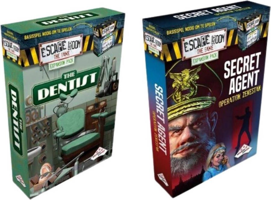 Identity Games Uitbreidingsbundel Escape Room 2 Stuks Uitbreiding The Dentist & Uitbreiding Secret Agent