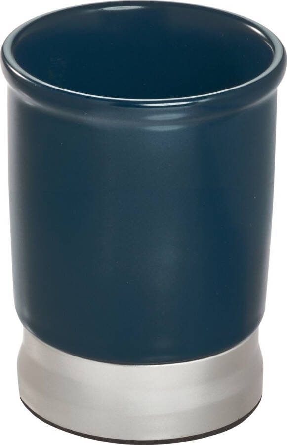 IDesign Badkamer Drinkbeker Keramiek Kunststof Blauw Bexley