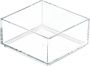 IDesign Lade Organizer Make-up Organizer 4 Vakken 20.3 x 40.6 x 5.1 cm Transparant Kunststof Clarity - Thumbnail 1