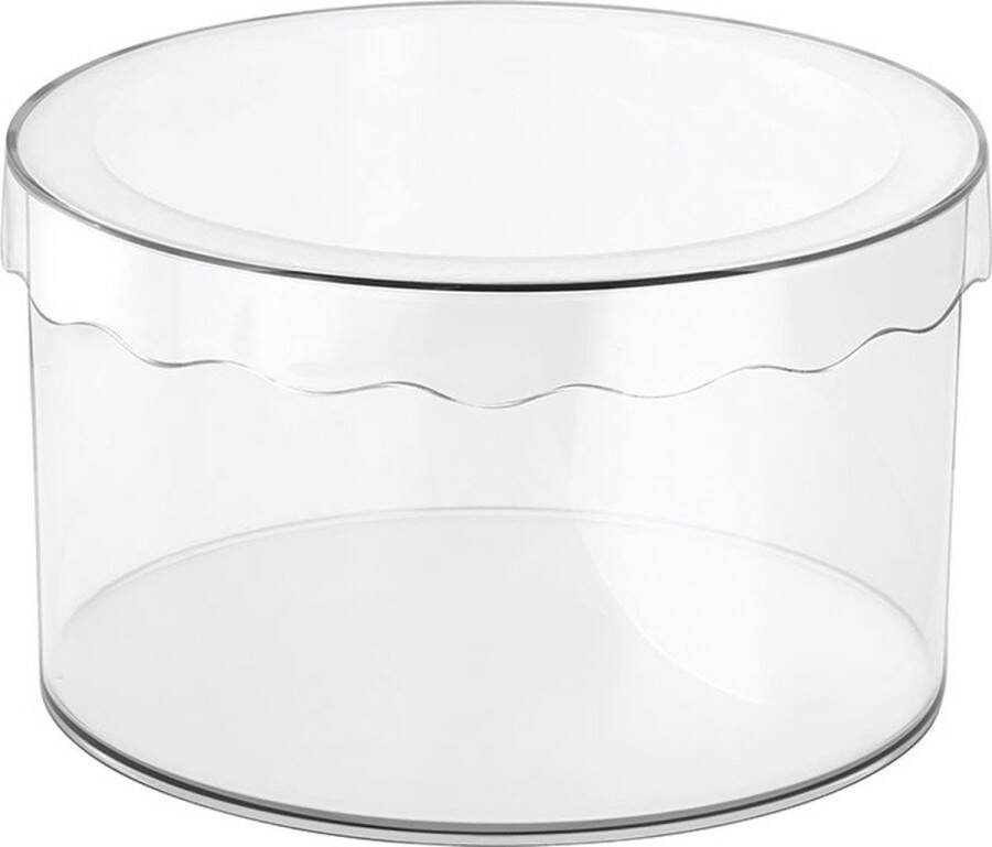 IDesign Ronde opbergdoos met deksel Transparant