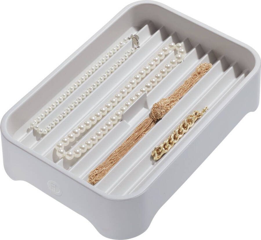 IDesign Eco Tray Lade Organizer 20x28 cm Gerecycled Kunststof Grijs