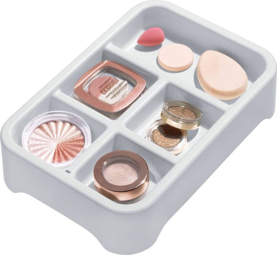 IDesign Eco Tray Lade Organizer 5 Vaks Gerecycled Kunststof Grijs