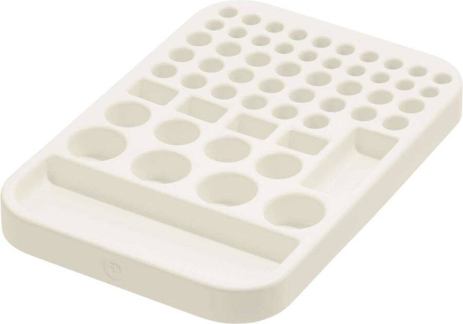 IDesign Eco Tray Lade Organizer voor Batterijen Gerecycled Kunststof Wit