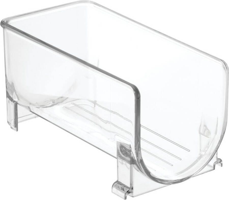 IDesign Enkele flessenhouder koelkast stapelbaar Transparant Stapelbaar 1 fles (10 5 x 20 5 x 10 cm)