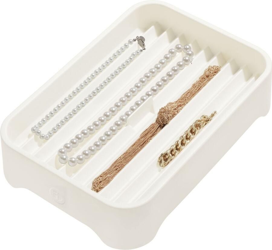 IDesign Eco Tray Lade Organizer 20x28 cm Gerecycled Kunststof Wit