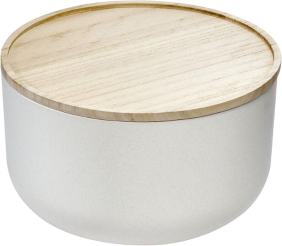 IDesign Ro Pansino Voorraadpot met Deksel Large Gerecycled Kunststof Wit