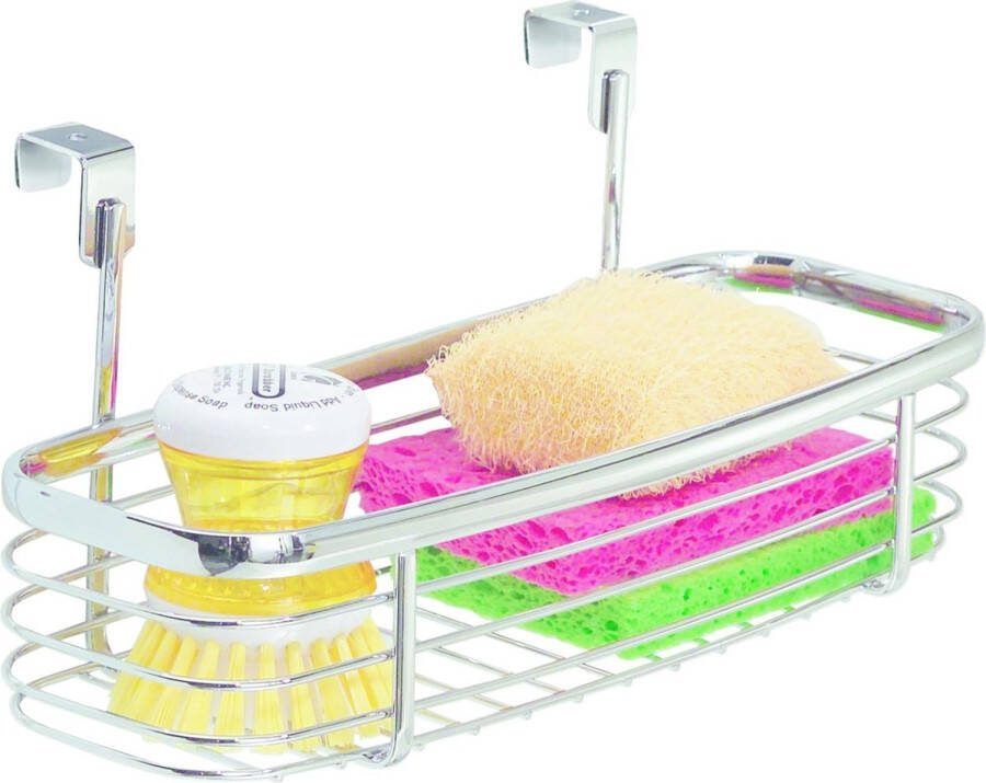 IDesign Keukenkast Organizer met Haken 27.0 x 12.7 x 12.7 cm RVS Zilver Axis