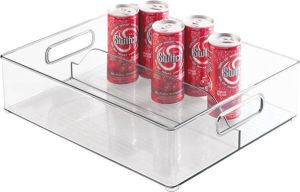IDesign Koelkast Organizer Met Verdeelvakken 30.5 X 36.8 X 10.2 Cm Kunststof Transparant Fridge Binz