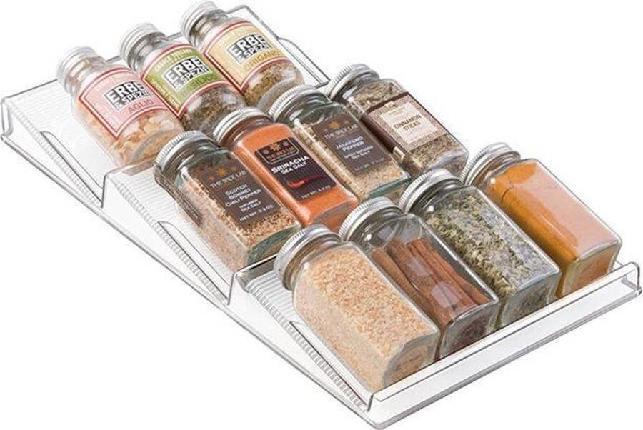 IDesign Kruiden Organizer Liggend 42.4 x 22.1 x 3.8 cm Kunststof Transparant Linus