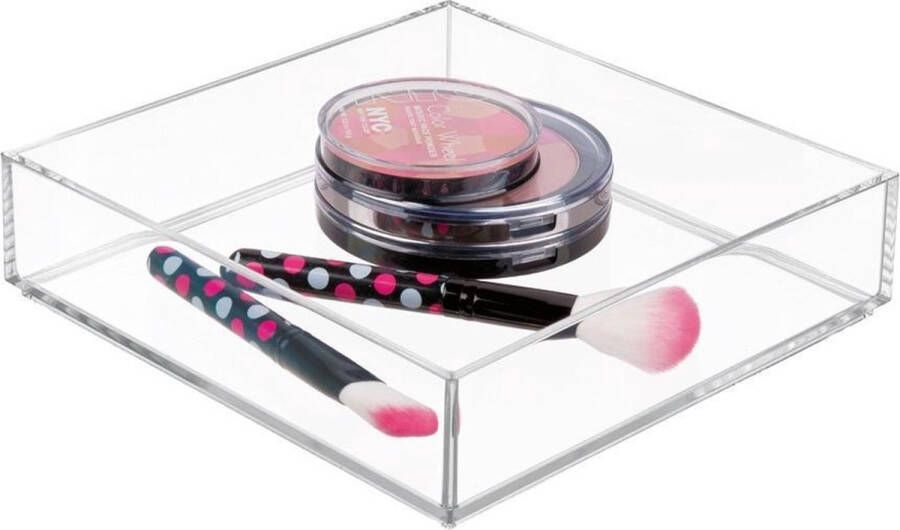IDesign Lade Organizer Make-up Organizer 20.3 x 20.3 x 5.1 cm Transparant Kunststof Clarity