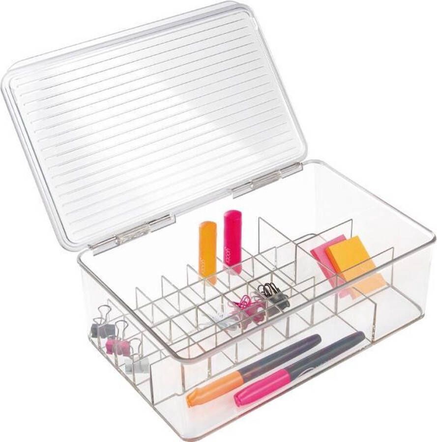 IDesign Make-up organizer transparant Sorteervakken & Met deksel