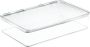 IDesign Opbergbox met Deksel 34.3 x 14.6 x 12.7 cm Stapelbaar Kunststof Transparant Kitchen Binz - Thumbnail 2