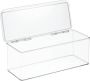 IDesign Opbergbox met Deksel 34.3 x 14.6 x 12.7 cm Stapelbaar Kunststof Transparant Kitchen Binz - Thumbnail 1