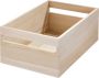 IDesign Opbergbox met Handvat 25.4 x 12.7 x 15.5 cm Paulownia Hout Eco Wood - Thumbnail 1