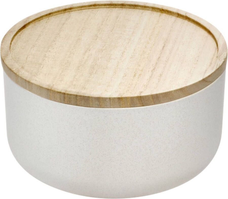 IDesign Ro Pansino Voorraadpot met Deksel Small Gerecycled Kunststof Wit