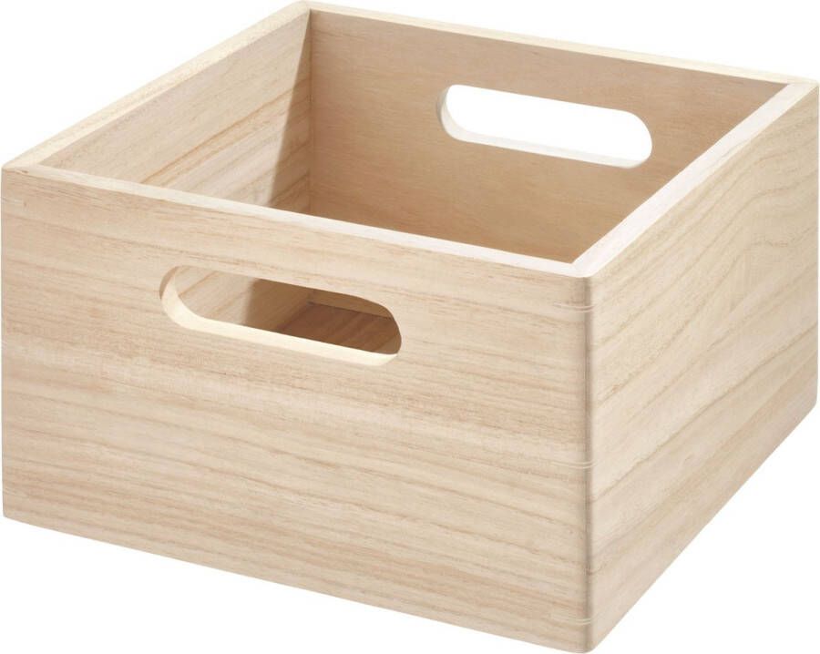 IDesign The Home Edit opbergboxen hout Wooden Collection 05046CEU Stapelbaar & Decoratief