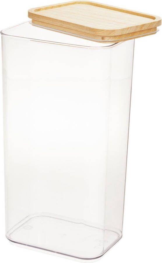 IDesign Vershouddoos Vooraadpot 4368 ML Transparant Paulownia Hout Ecozen