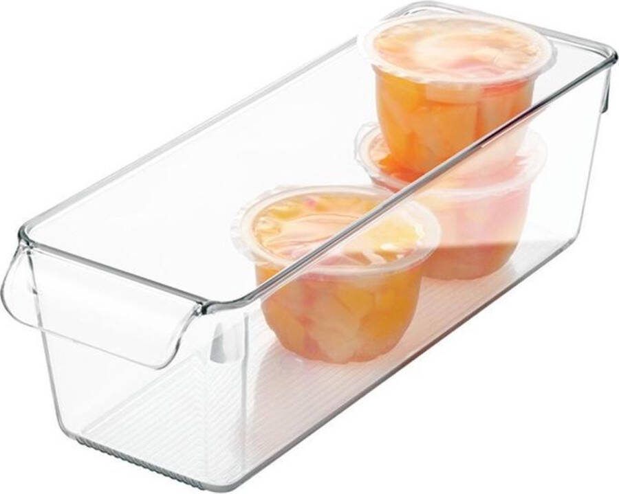 IDesign Koelkast Organizer met Handvat 29.2 x 10.2 x 8.9 cm Kunststof Transparant Linus