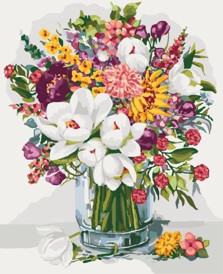 IDEYKA Schilderen op nummer volwassenen ZOMER AROMA 40 x 50 cm