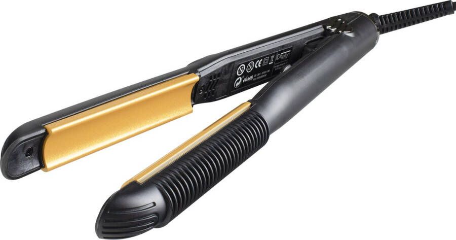 IDItaliandesign Keramische Stijltang Met Afgeronde Platen Gold Straightener