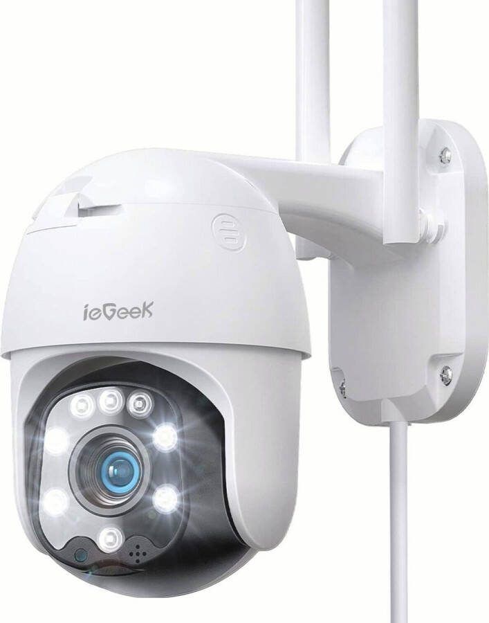 IeGEEK 1080P HD PTZ bewakingscamera voor buiten WLAN IP-camera voor buiten 2-weg audio automatische tracking nachtzicht tot 30 m weerbestendig design