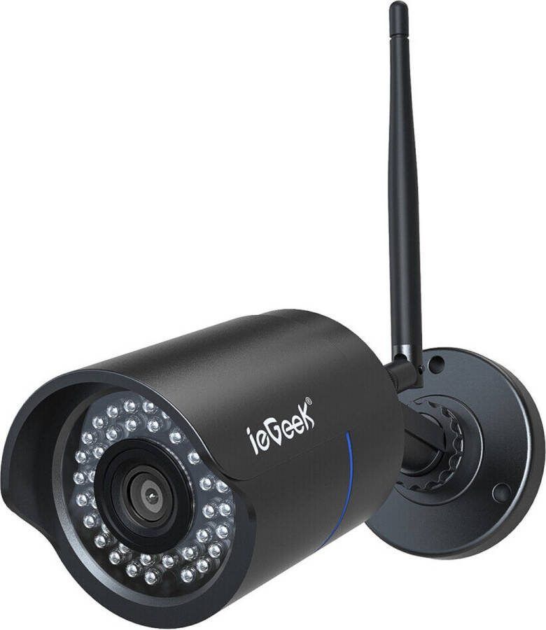 IeGEEK Draadloze WiFi Bewakingscamera voor Buiten Binnen 1080P IP-camera met 25m Nachtzicht Tweewegaudio PIR-bewegingsdetectie Geluidssignaal IP66 Waterdicht