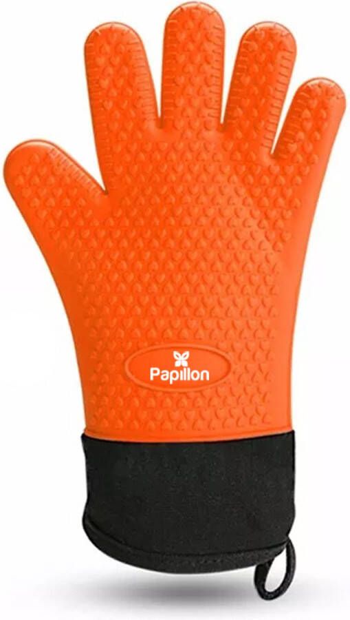 IFC Papillon Ovenhandschoen Siliconen Ovenwant BBQ handschoen Extreem hittebestendig Oranje