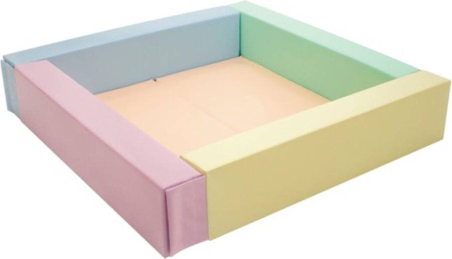 Iglu foam blokken ballenbad pastelkleur 130 x 130 x 25 cm zachte speelblokken