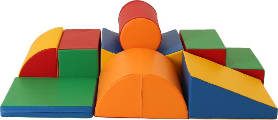 Iglu Foam blokken set speelblokken 8 delig 20 cm hoog primaire kleuren