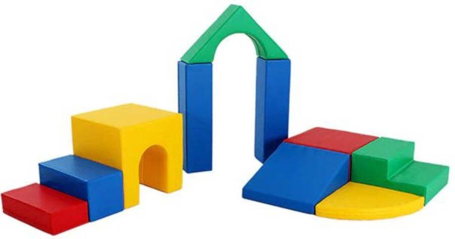Iglu Multifunctionele foam speelset Creativity multi color foam blokken Soft Play met glijbaan