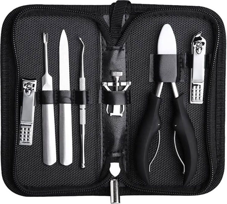 Igoods 7-delige Pedicure en Manicure Set Nagelknipper Pedicureset Nagelvijl Nageltang Kalknagel Teennagelknipper