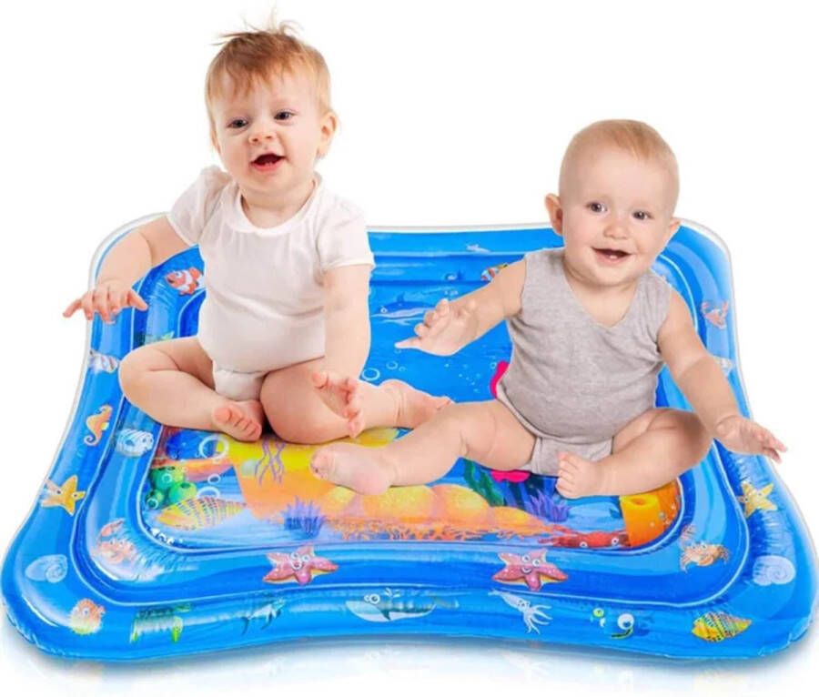 Igoods Baby Waterspeelmat Opblaasbare Watermat Speelmat Kraamcadeau Speelkleed Baby 100x100 cm