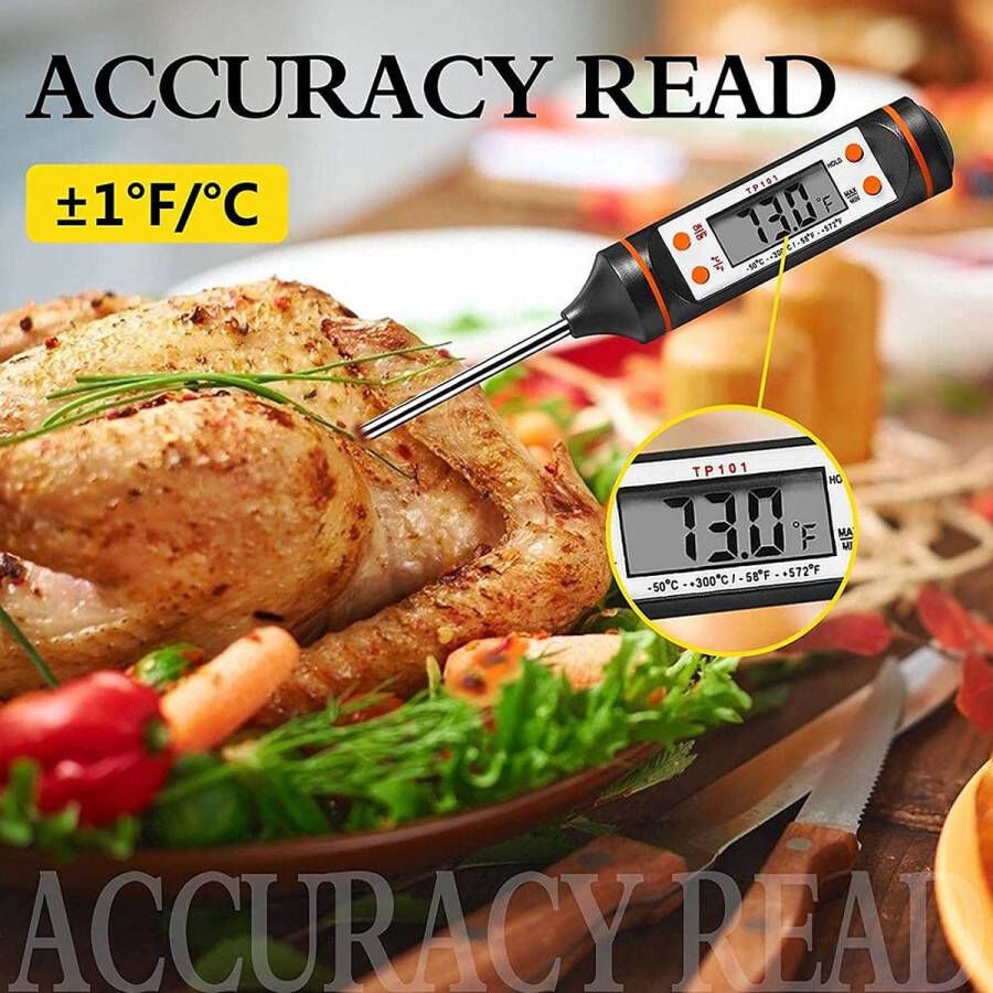 Igoods Digitale vleesthermometer Keukenthermometers- BBQ thermometer- Voedselthermometer- RVS