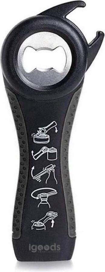 Igoods Flesopener 5-in-1 Multi Flesopener Blikopener Dopopener Met Handvat