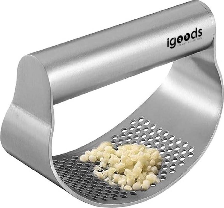 Igoods Knoflookpers Gemberpers Knoflooksnijder Knoflookpeller -Vaatwasser Bestendig RVS
