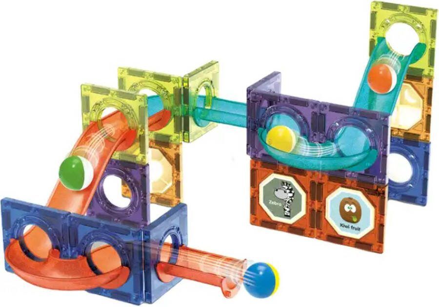 Igoods Magnetische Blokken Ballenbaan 40 Stuks Arcadebaan Bouwen Knikkerbaan Educatie