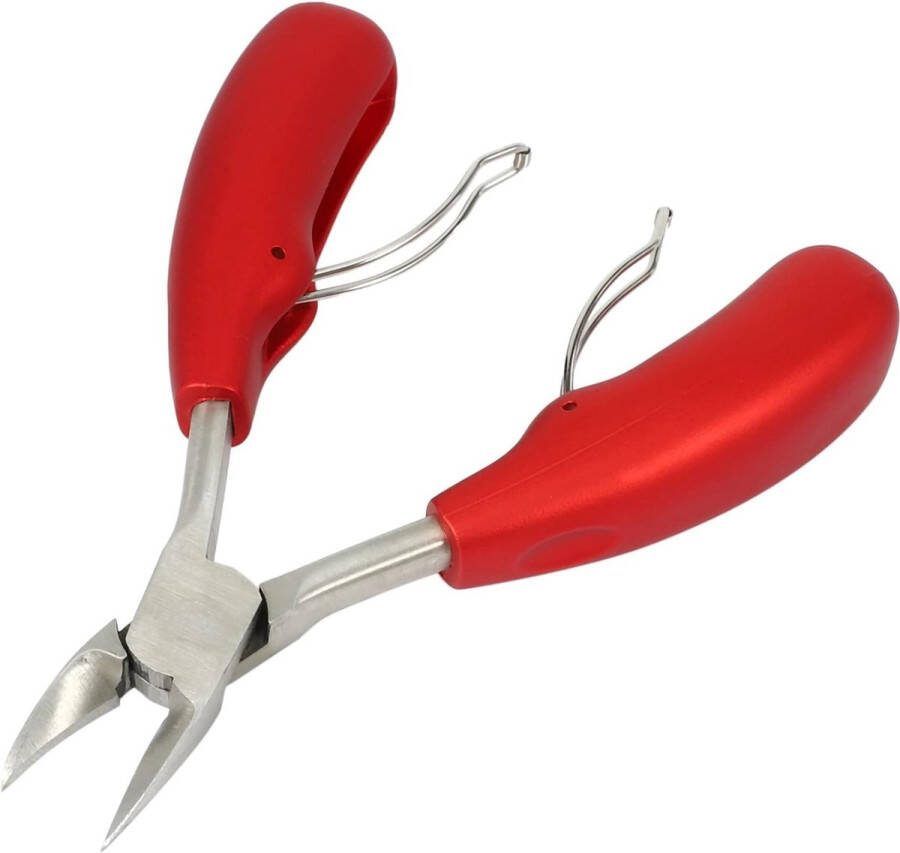 Igoods Nagelknipper Professionele teennagelknipper Cutter Tang RVS Rood Dikke Nagels Tool Gesneden Nagel Teen Trimmer