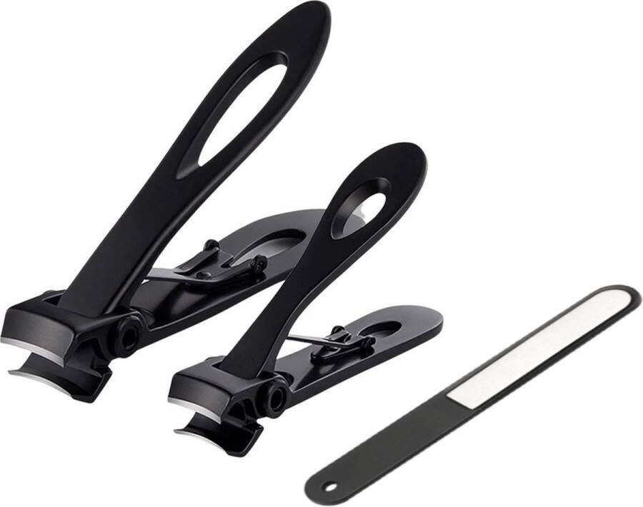 Igoods Premium Manicure Set 3-delig Manicure Set Nagelknipper Set Nageltang Teennagels Vingernagels Zwart