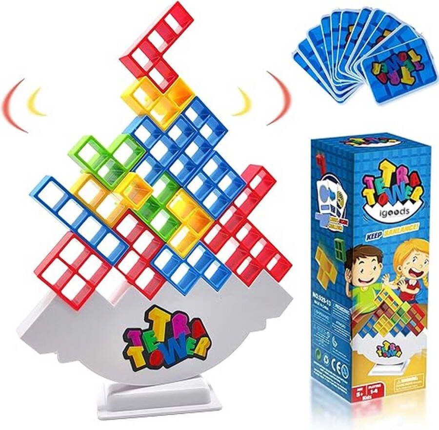 Igoods Tetra Tower Spel Balans Spel Creatief Speelgoed Educatief Speelgoed Motoriek 1-4 Spelers