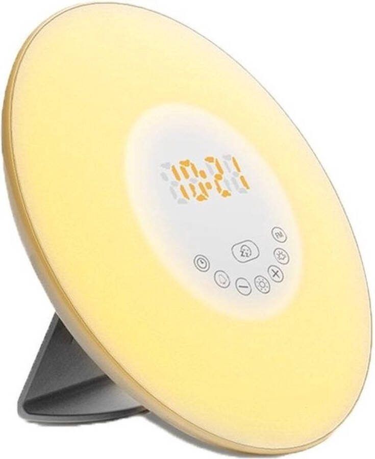Igoods Wake-up Light Wekkerradio Nachtlampje FM Radio 7 kleuren Snooze Alarm